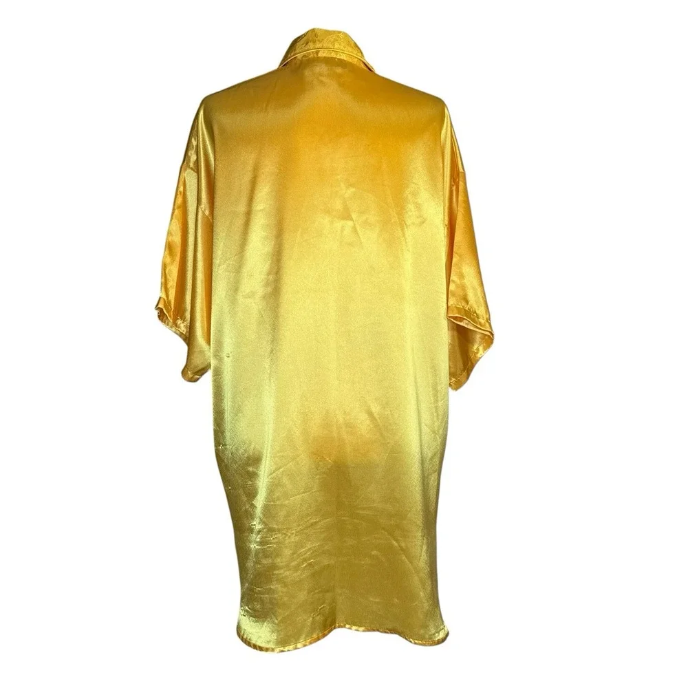 Vintage‎ 90s Gold Label Victorias Secret Night Shirt Dress M/L Satin Oversized